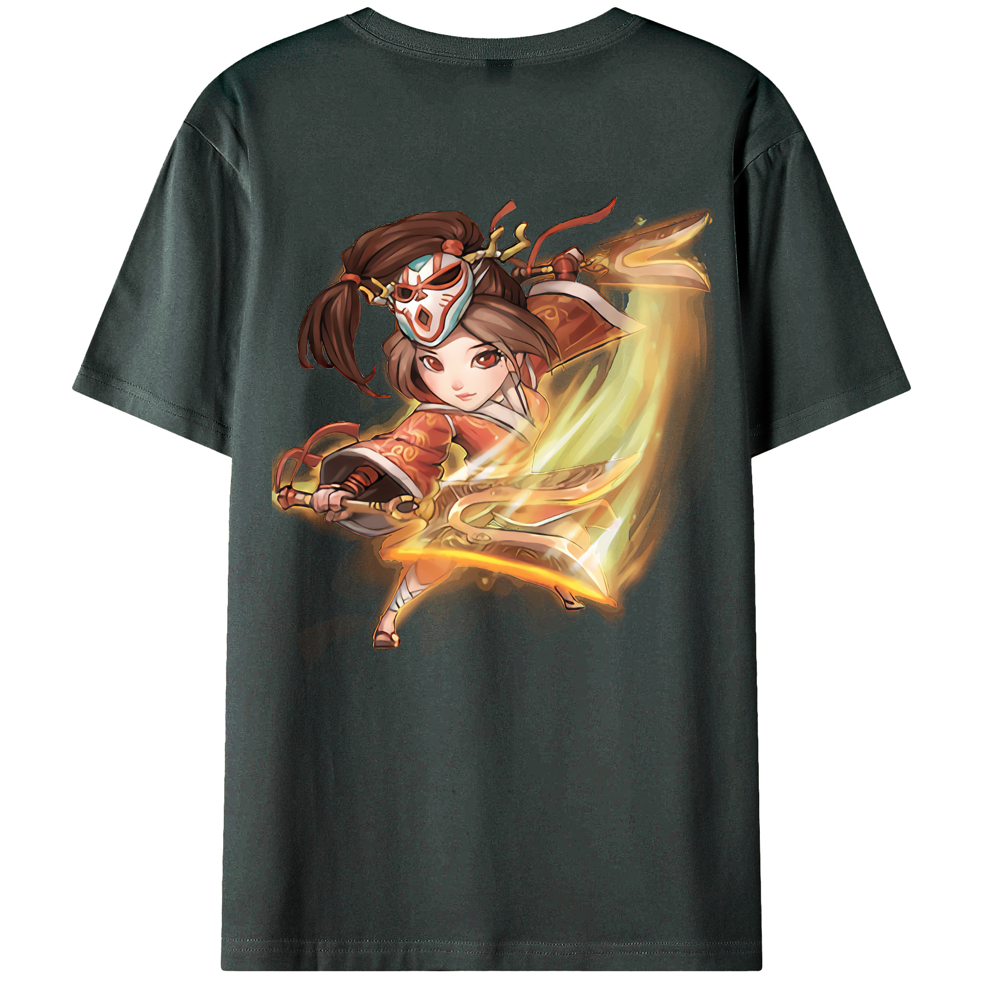 （画像用） リーグ・オブ・レジェンド League of Legends LOL 綿100％ メンズ半袖Tシャツ（バックプリント） 通気性